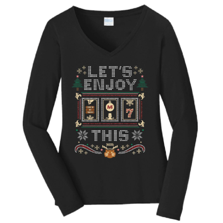 Let’s Enjoy This Holiday Long Sleeve V-Neck Tee