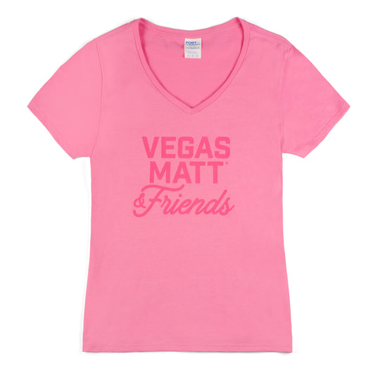 Women's Vegas Matt & Friends V-Neck Tee